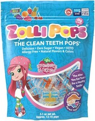 Zolli Pops Sugar Free Dental Friendly Lollipops Assorted Flavors 3.1 Ounce Pack