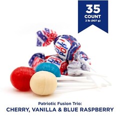 Patriotic Candy Lollipops, Independence Day, July 4th Suckers, 2-Pound Pack