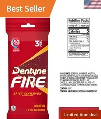 Fire Spicy Cinnamon Sugar Free Gum – 48 Pieces for Lasting Freshness