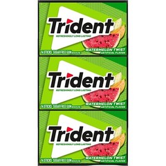 Trident Watermelon Twist Gum, 12 Packs Sugar Free, 14 Pieces Each (168 Total)