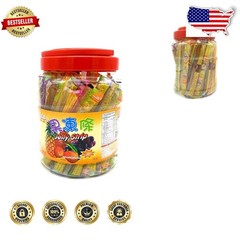Fruit Jelly Straws 35.26oz Fat-Free & Delicious Tik Tok Candy