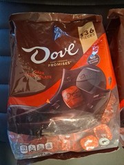 Lot of 2 DOVE PROMISES Dark Chocolate Candy Over 4 lbs. 136 pieces per bag