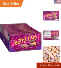 Bottle Caps, Fizzy Hard Candy, 5 Ounce Theater Candy Boxes Pack of 10