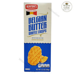 Benton’s Belgian Butter Waffle Crisps with Pure Butter 3.52 oz Pack of 3 Cookies