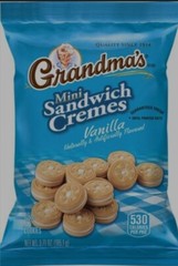 34-Pack Grandma’s Mini Sandwiches Cremes Cookies, Vanilla Crème, 2.12 Ounce