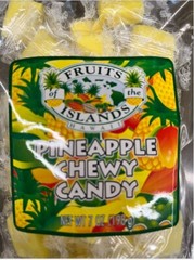 🍍TWO (2) HAWAII FRUIT OF THE ISLAND Brand Pineapple Chewy Candy 7oz