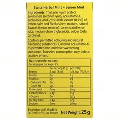 New 10 Packs X Ricola Fresh Pearls Lemon Mint 25g Sugar-Free Chewy Mints