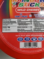 Atkinson Rainbow Sticks – 52 Count – 0.7 oz ea – Wild Cherry