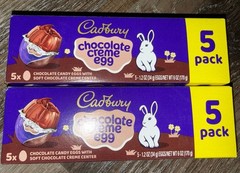 Cadbury ~ Chocolate Creme Eggs Milk 2-Boxes 6 oz Each 10-Eggs Easter ~ 08/2026
