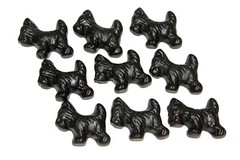 Black Licorice Scottie Dogs – 1 lbs KOSHER PARVE -All Natural