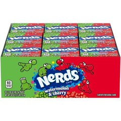 Nerds Candy, Watermelon & Wild Cherry Flavor, 1.65 Ounce Treat-Size Theater