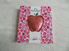 (2) Dove Silky Smooth Solid Milk Chocolate Apples #1 Teacher 4 Oz Each #O