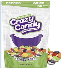 Andersen’s Crazy Candy Freeze-Dried Tangy Tart Sweet Flavor 4.1oz (Lot Of 5)