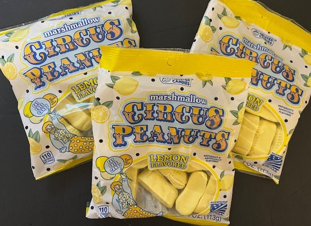 Melster “LEMON” Marshmallow Circus Peanuts by Melster Bundle-PACK OF 3 BAGS
