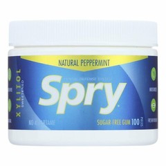 Spry Dental Defense System Chewing Gum Peppermint Flavor with Xylitol 100 Count