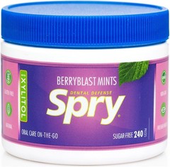 Spry Xylitol Natural Berry Blast Mints Sugar Free Candy – 240 Count (Pack of 1)