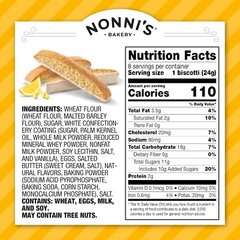 Nonni’s Bakery LIMONE Biscotti – Baked with Real Lemons – 6.88 oz Box – 1,2,4,6