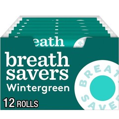 BREATH SAVERS Wintergreen Flavored Sugar Free 0.75 Ounce (Pack of 12), White