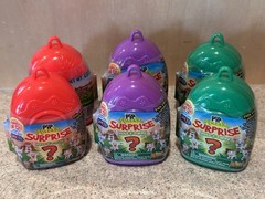 6 PACK Pip Squeaks Surprise Pet Toy & Candy Red, Green, Purple Shell 0.4 oz New