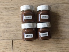 4 Nutella Mini Glass Jar 0.88oz (25g) Made In Italy Hazelnut Spread w Cocoa 9/26