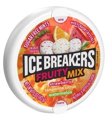 🔵 New Ice Breakers FRUITY MIX STRAWBERRY WATERMELON CITRUS Mints 1.5oz (1qty)