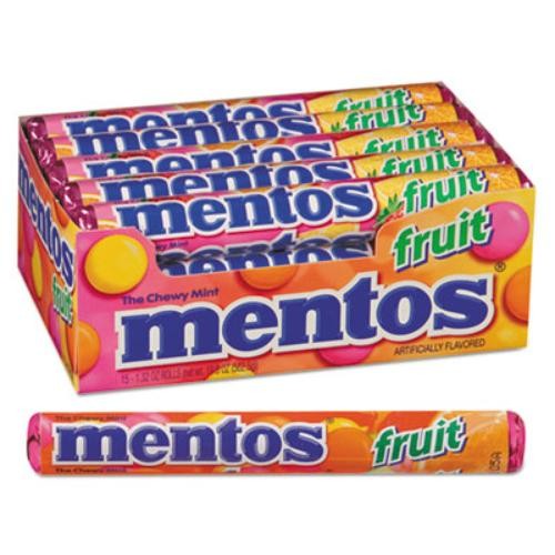 Perfetti Van Melle VAM4181 Chewy Mints, 1.32 Oz, Mixed Fruit, 15 Rolls/box