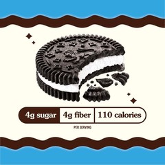 Rip Van LEOs – Cookies and Cream Sandwich Cookies – Low Sugar Snack Cookies -…