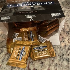 Ghirardelli Lot of 2 Premium Dark Salted Caramel Dark Chocolate Squares 30 oz
