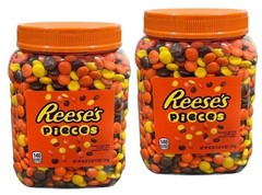 Reese’s Pieces Peanut Butter Candy 62 oz Jar 2 Pack Bulk Party Candy Exp 12/26