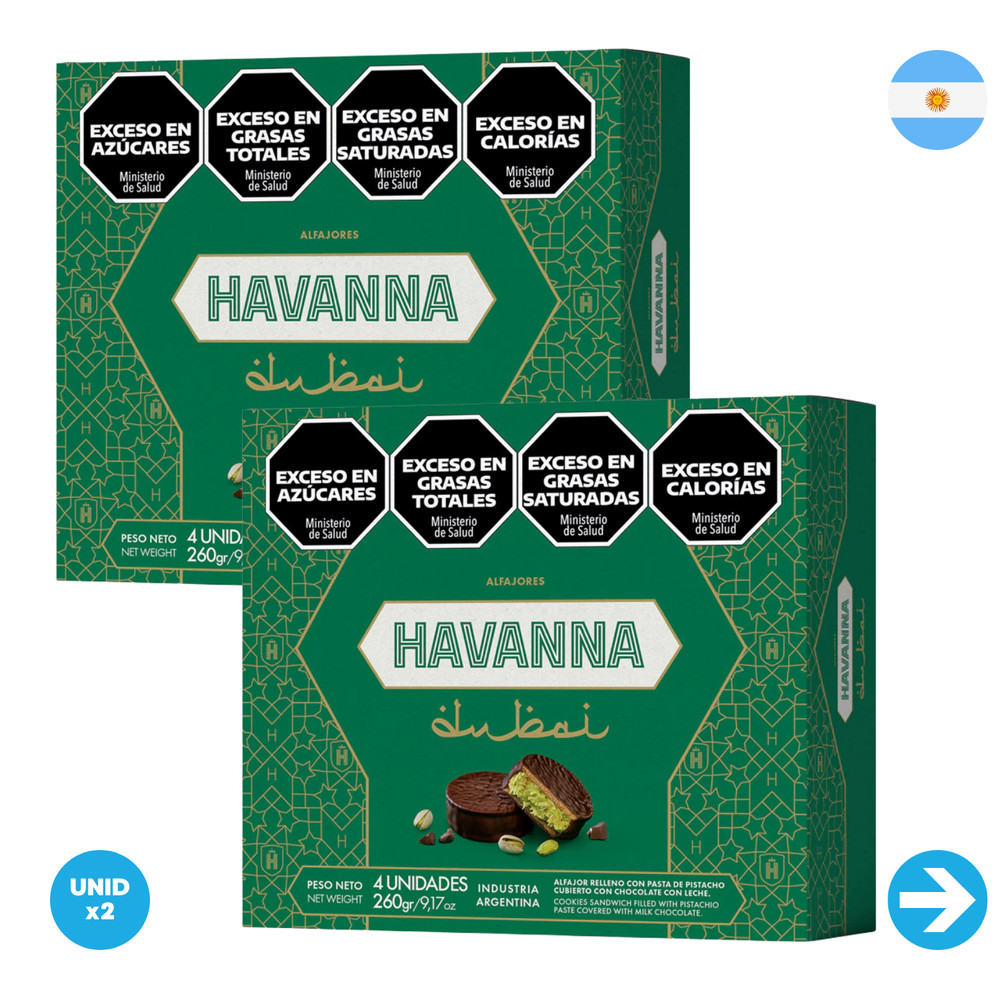 Havanna – Alfajores Dubai Caja 4uds X2 Unidades