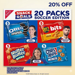 Nabisco Classic Mix Variety Pack, 20 Snack Packs