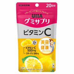 UHA Gummy Supplement Vitamin C Lemon 500mg 40 Gummies 20 Days Collagen Japan