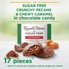 Russell Stover Sugar Free Pecan Delight Chocolate Candy 10 oz Bag Free Ship