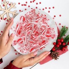Christmas Mini Candy Canes Classic Red & White Peppermint Flavor 200 Count