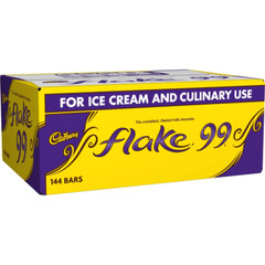 Flake 99 for Ice Cream and Culinary Use. 1 Box of 144 Bars.