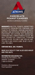 Atkins Endulge Chocolate Peanut Candies, Dessert Favorite, 0G Sugar, 20 Count