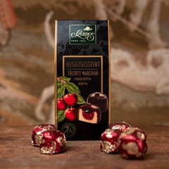 Szamos Sour Cherry Dessert, Handmade Chocolate-Covered Marzipan Bonbon, 4x125g