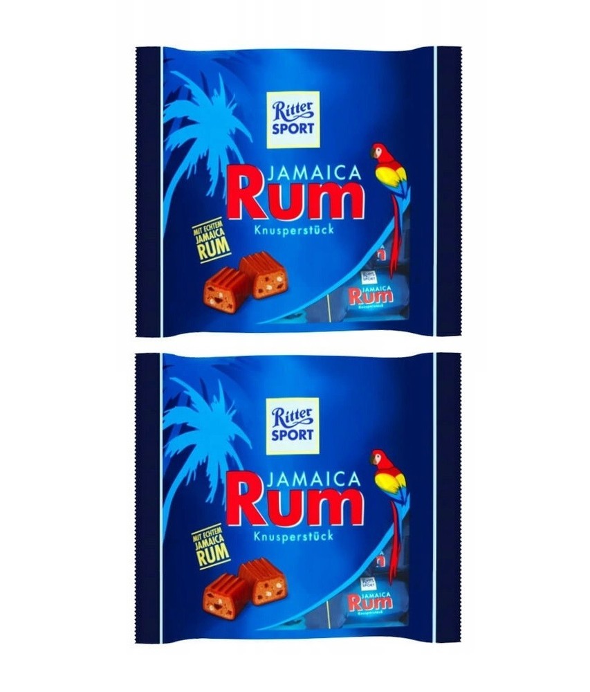 2Pcs RITTER SPORT Jamaica Rum German Chocolate Bars Sweets 2x200g