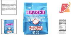 Peppermint Candy Bulk 4lb Individually Wrapped Classic Hard Candy