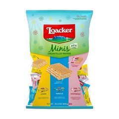 Loacker Minis Cream Filled Wafers -Variety Pack 28.22 oz-Lemon/Vanilla/Rasberry
