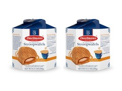DAELMANS Stroopwafels Dutch Waffles Soft Toasted 2 Pack Assortment, Caramel