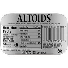 ALTOIDS Classic Peppermint Breath Mints, 1.76-Ounce Tin (Pack of 3)