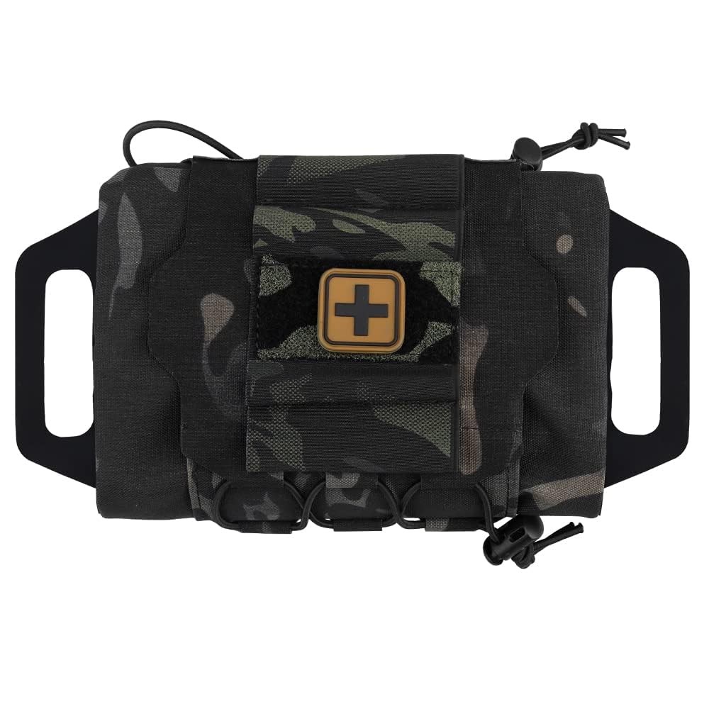 SABADO Rapid Deploy First Aid Kit Pouch Tactical IFAK Med Roll Carrier