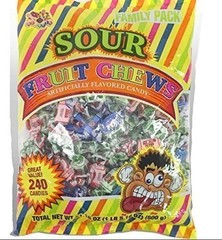 Albert’s Sour Fruit Chews 21.16 Oz 240 Cndies(uscandyonline)