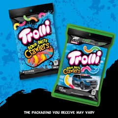 Trolli Sour Brite Crawlers Candy, 7.2 Ounce (Pack of 1), Lime,Orange