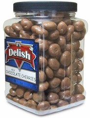 Gourmet Milk Chocolate Covered Cherries by It’s Delish, 3 lbs Jumbo Reusable Jar