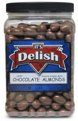 Gourmet Milk Chocolate Covered Almonds by Its Delish – 3 LBS Jumbo Reusable…