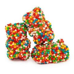 Bayside Candy Gummy Crispy Crunch Bears – Rainbow Nonpareils Gummy Bears