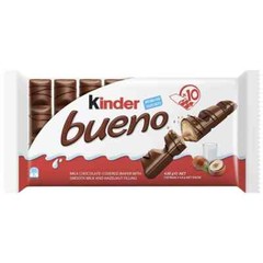 10 x43g Kinder Bueno Milk Chocolate Wafer Hazelnut Treat Easter Work Kids School