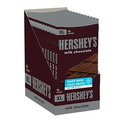 HERSHEY’S Milk Chocolate XL Candy Bars, 4.4 Oz 12 Count 16 Pieces